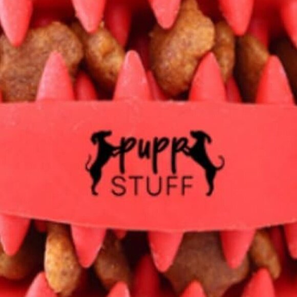 2-in-1 Dog Ball Toy- Red 2 inch- Durable Chew Ball for Aggressive Chewers - Picture 4 of 4